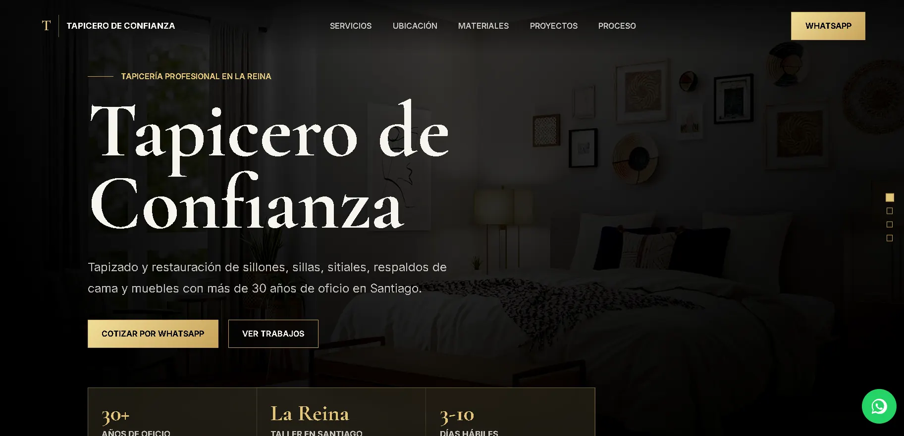 Landing page Tapicero de Confianza